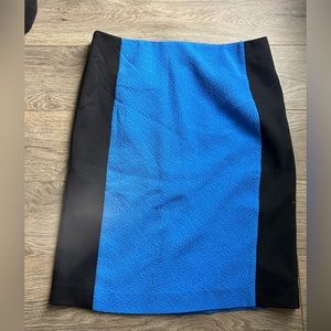 Calvin Klein blue and black pencil skirt
